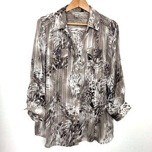 Dressbarn Animal Print Blouse